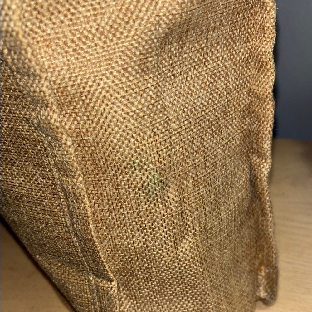 Chic Brown Beach Tote with Palm Print - Picture 7 of 11